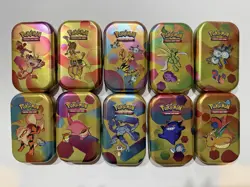 Set Of 10 EMPTY SV 151 Mini Tins w/ Art Card And Coin- NO BOOSTER PACKS - Image 1