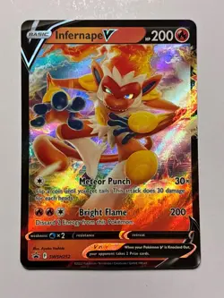 Pokemon TCG Infernape v SWSH252 Black Star Promo Holo Card - Image 1