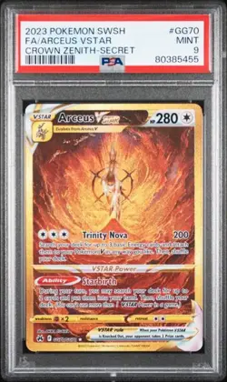 2023 Pokemon Sword and Shield Crown Zenith Arceus Vstar #GG70 PSA 9 - Image 1