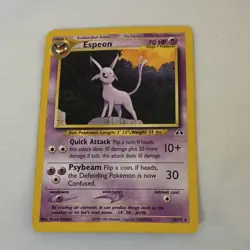 Pokemon Espeon Neo Discovery Rare 20/75 70 HP Nintendo 2001 English Card - Image 1