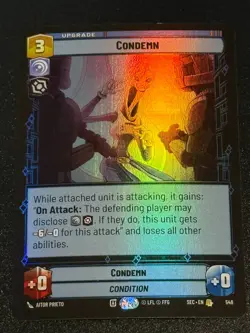 Condemn 548 Foil - Star Wars Unlimited Card #AT - Image 1
