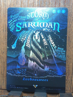 ❤🌊MTG Storm of Saruman ( Foil Borderless Poster ) Mythic UB: TLOTR (LTR) NM💕 - Image 1