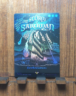 ❤🌊MTG Storm of Saruman ( Foil Borderless Poster ) Mythic UB: TLOTR (LTR) NM💕 - Image 2