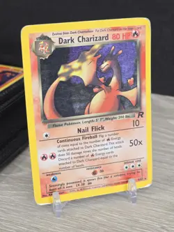Pokemon Card Dark Charizard 4/82 Team Rocket Returns Holo Rare WOTC *Head Swirl* - Image 1