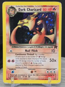 Pokemon Card Dark Charizard 4/82 Team Rocket Returns Holo Rare WOTC *Head Swirl* - Image 5