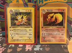 Jolteon & Flareon 3/64 1st Edition 1999 Jungle Foil Holo 4/64 Holo Rare Pokemon - Image 1