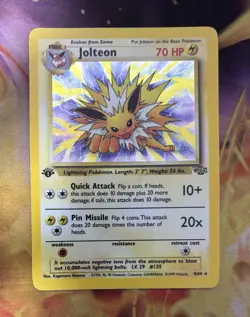 Jolteon & Flareon 3/64 1st Edition 1999 Jungle Foil Holo 4/64 Holo Rare Pokemon - Image 4