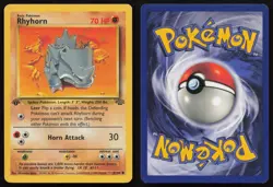 Rhyhorn 61/64 1st Edition Common Jungle Pokemon English NM - Image 3