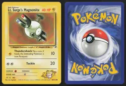 Lt. Surge's Magnemite 80/132 Unlimited Common Gym Heroes Pokemon English NM - Image 3