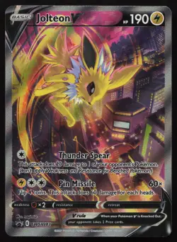 Jolteon V SWSH183 Holo Promo Sword & Shield Promo Pokemon English NM - Image 1