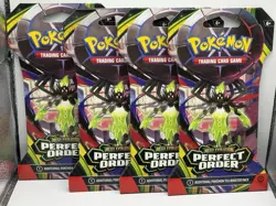 2026 Pokemon Mega Evolution Perfect Order Lot of 4 Sleeved Booster Packs - Image 1