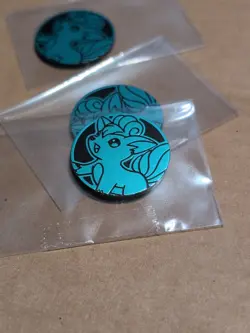 Pokemon Light Blue Vulpix Mini Coin From 151 Chinese - Image 1