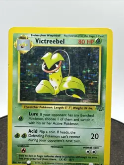 Pokemon Victreebel Jungle Holo Rare 14/64 80 English Pokemon TCG Card 1999 - Image 2
