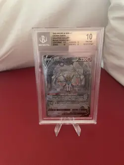 Pokemon Zacian v Crown Zenith Galarian Gallery Holo Card GG48/GG70 Ultra Rare - Image 1