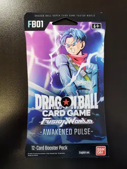 Dragonball FUSION WORLD AWAKENED PULSE PUR English Sleeved Booster Pack 12-Cards - Image 1