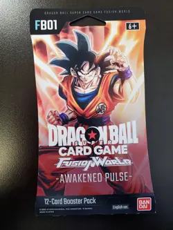 Dragonball FUSION WORLD AWAKENED PULSE RED English Sleeved Booster Pack 12-Cards - Image 1