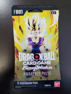 Dragonball FUSION WORLD AWAKENED PULSE YEL English Sleeved Booster Pack 12-Cards - Image 1