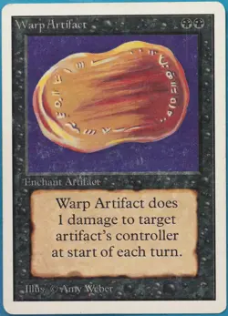 Warp Artifact Unlimited VHP/DAMAGED Black Rare CARD (518656) ABUGames - Image 1
