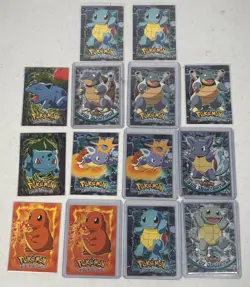 Pokemon Topps Card LOT- 1999 Topps TV 14 cards blastoise bulbasaur squirtle - Image 1