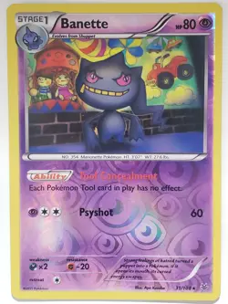 REVERSE HOLO Banette 31/108 VLP - XY Roaring Skies Pokemon Card Aya Kusube - Image 1