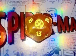 MTG Spider Man Gift Bundle Die Oversized Spin Down Life Counter D20 32mm Orange - Image 2