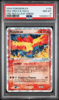 2004 POKEMON EX FIRE RED & LEAF GREEN #115 MOLTRES EX-HOLO PSA 8 - Image 1