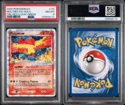 2004 POKEMON EX FIRE RED & LEAF GREEN #115 MOLTRES EX-HOLO PSA 8 - Image 3