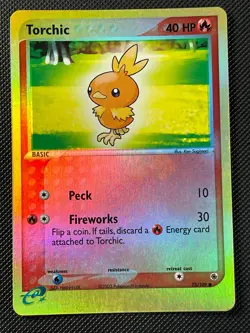 Pokemon 2003 Ruby & Sapphire 73/109 Torchic Reverse Holo LP - Image 1
