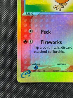 Pokemon 2003 Ruby & Sapphire 73/109 Torchic Reverse Holo LP - Image 3
