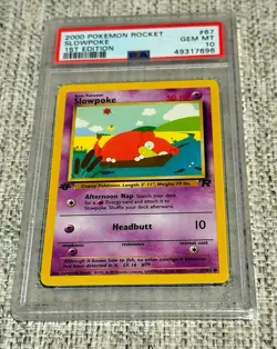2000 Pokemon Rocket Slowpoke 1st Edition PSA 10! - Image 1