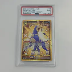 PSA 9 MINT Houndoom Gold Secret Rare #179/163 – 2021 Pokemon SWSH Battle Styles - Image 1