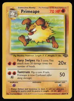 Primeape 43/64 Uncommon Jungle Pokemon Moderately Played - Image 1