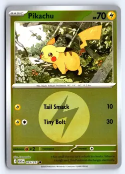 Pikachu (Energy Symbol Pattern) 055/217 Common Ascended Heroes Pokemon NM - Image 1