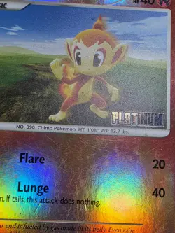 HP/DMG Pokemon Chimchar 56/100 Majestic Dawn Reverse Holo Stamped - Image 5