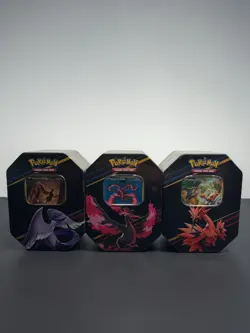 Pokemon TCG Crown Zenith Tins Galarian Birds Full Set New Sealed English 🦅✅ - Image 1