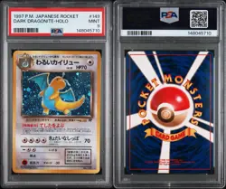 1997 Pokemon Japanese Rocket Gang #149 Dark Dragonite Holo PSA 9 MINT - Image 3