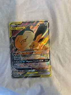 Pokemon TCG Eevee & Snorlax GX TAG TEAM SM169 Promo Holo 270 HP EN - Image 1