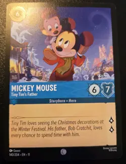 Mickey Mouse - Tiny Tim's Father 140/204 Common Winterspell Disney Lorcana TCG - Image 1
