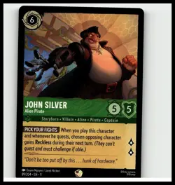 Disney Lorcana TCG: John Silver - 89/204 Legendary Non Foil - Fabled - NM - Image 1