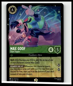 Max Goof Chart Topper - 77/204 Fabled Non-Foil Legendary Disney Lorcana - Image 1