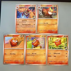 Darmanitan & Darumaka Fire Type Pokemon TCG Lot 5 Regular English Cards - Image 1