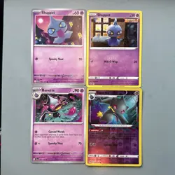 Shuppet & Banette Pokemon Psychic Ghost TCG Lot 4 Cards Reverse Holo/ Regular - Image 1