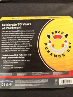 Pokemon TCG Pokemon Day 2026 Box Pikachu Promo Card, Coin, Booster Packs - Image 2