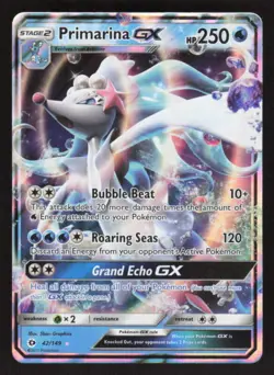 2017 SM BASE SET PRIMARINA GX 42/149 MINT ULTRA RARE POKEMON - Image 1