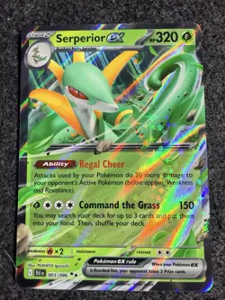 Pokemon TCG Black Bolt Serperior EX Double Rare Holo Card 003/086 - Image 1