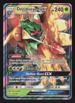 2017 SM BASE SET DECIDUEYE GX 12/149 MINT ULTRA RARE POKEMON - Image 1