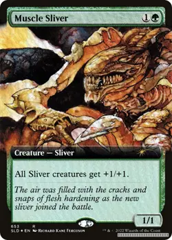 Muscle Sliver (Extended Art) [SLD - 653] - NM [Foil] TCG MTG - Image 1