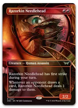 Razorkin Needlehead (Borderless) #347 (Foil) (NM) Duskmourn DSK Magic MTG - Image 1