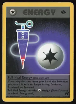 Full Heal Energy 81/82 Uncommon Team Rocket Pokemon 1st Edition MP - Image 1