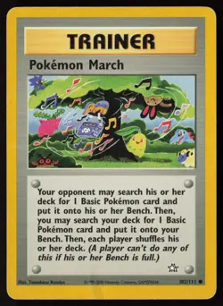 Pokemon March 102/111 Common Neo Genesis Pokemon Damaged - Image 1